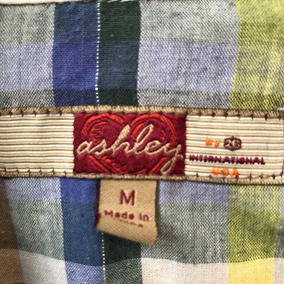 Ashley by 26 International Plaid Button Down Womens Flap Pocket Western Cowgirl - Picture 7 of 7